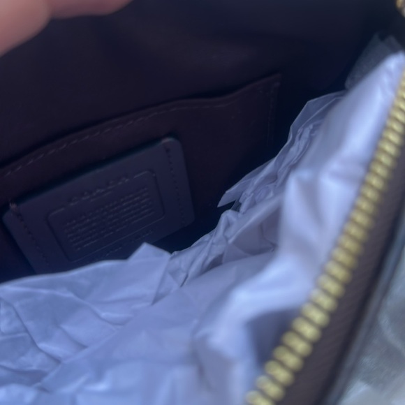 New COACH Mini Rowan File Bag In Signature Canvas - Picture 5 of 8